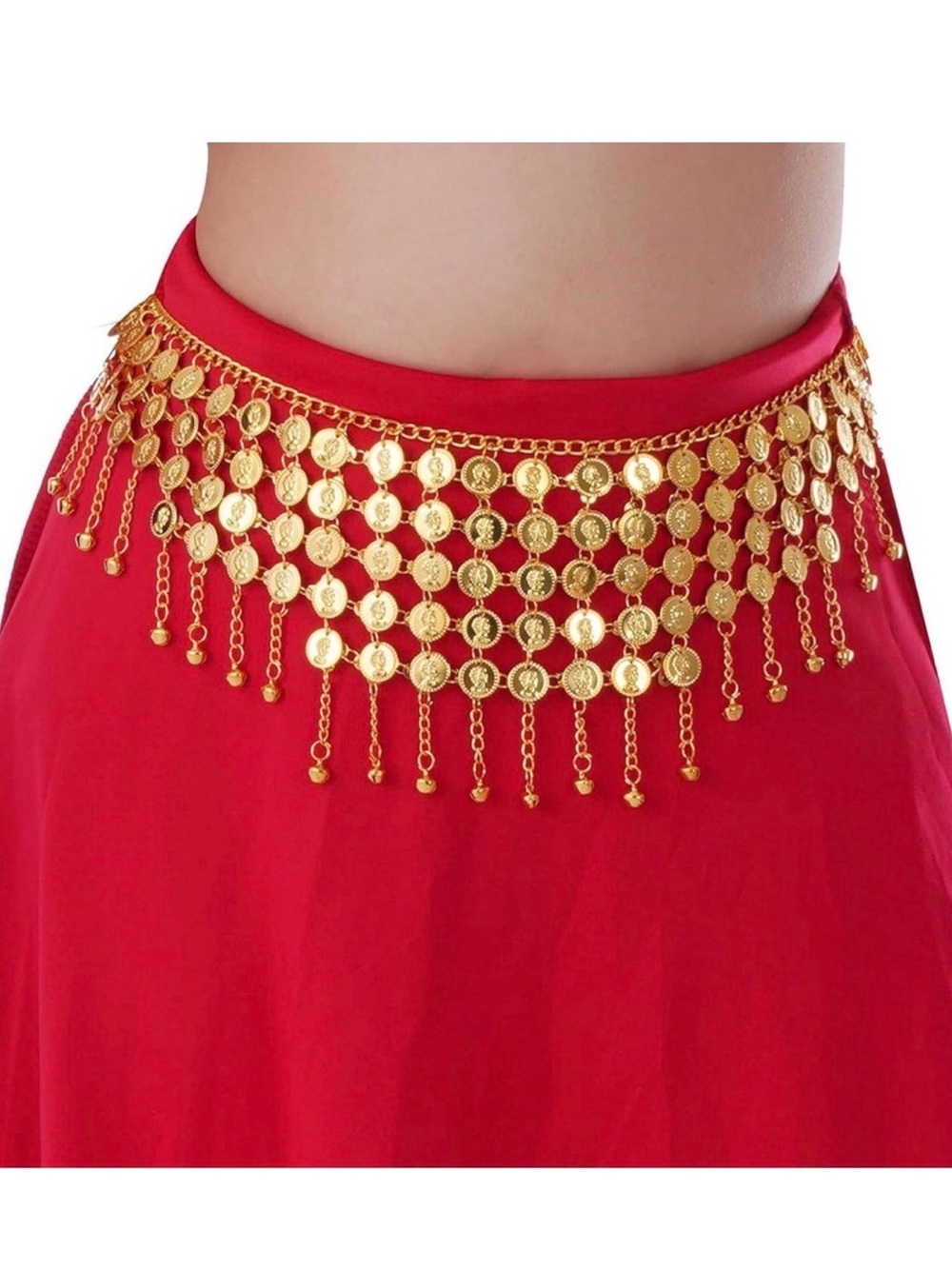 NEW! Coin Chain Waist Belt Gold Tone - Picture 3 of 8